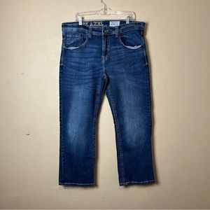 TK Axel Jeans Mens Blue Denim Mid Rise Slim Boot cut size W38X30L‎